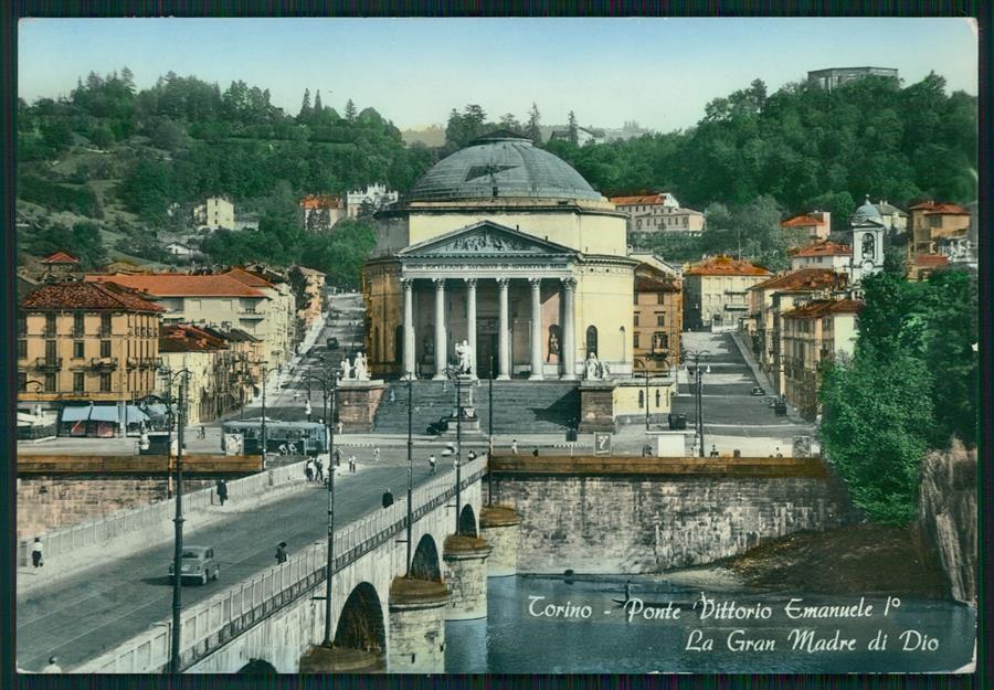 Torino città Ponte Vittorio Emanuele Gran Madre di Dio Foto FG cartolina MZ2986 – fronte