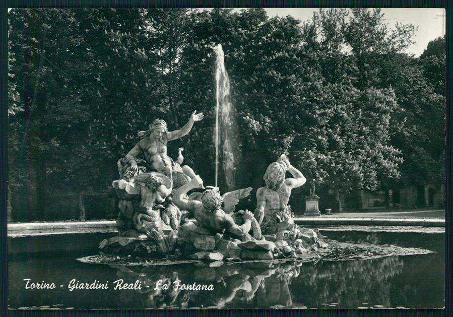 Torino città Giardini Reali Fontana Foto FG cartolina MZ2993 – fronte