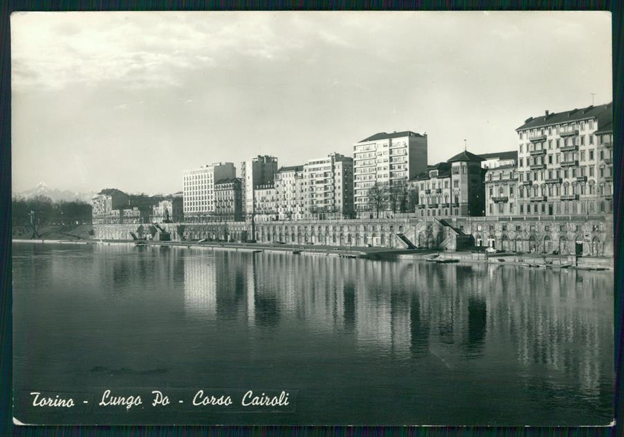Torino città Lungo Po Corso Cairoli Foto FG cartolina MZ3015 – fronte