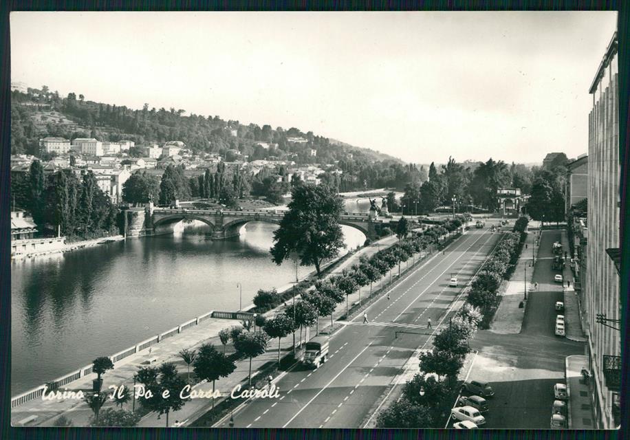Torino città Lungo Po Corso Cairoli Foto FG cartolina MZ3016 – fronte