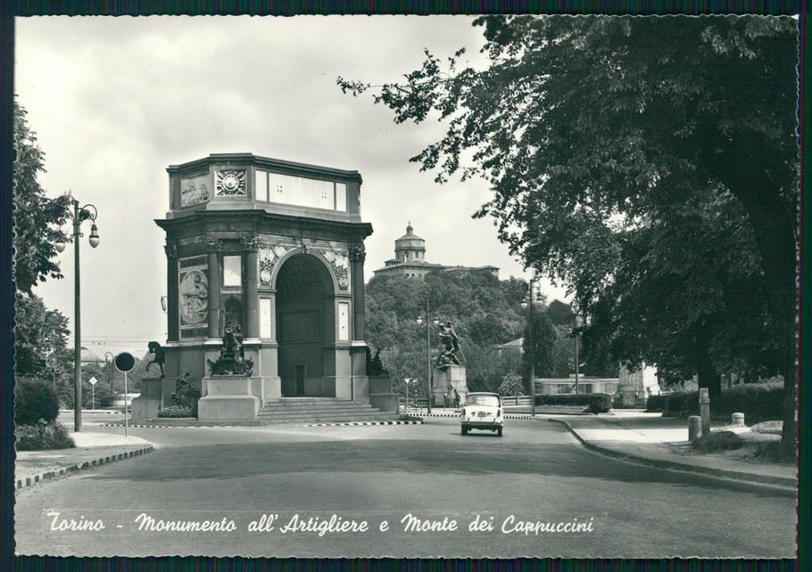 Torino città Monumento all'Artigliere Auto Foto FG cartolina MZ3019 – fronte