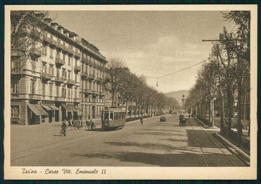 Torino città Corso Vittorio Emanuele II Tram STRAPPINO FG cartolina MZ3043 – fronte