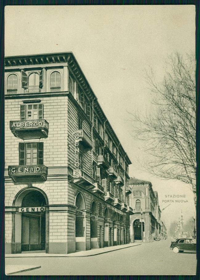 Torino città Corso Vittorio Emanuele II Albergo Genio Foto FG cartolina MZ3072 – fronte