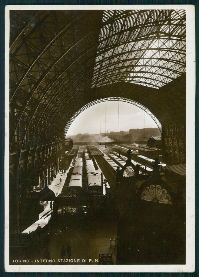 Torino città Stazione Porta Nuova Treni Foto FG cartolina MZ3078 – fronte
