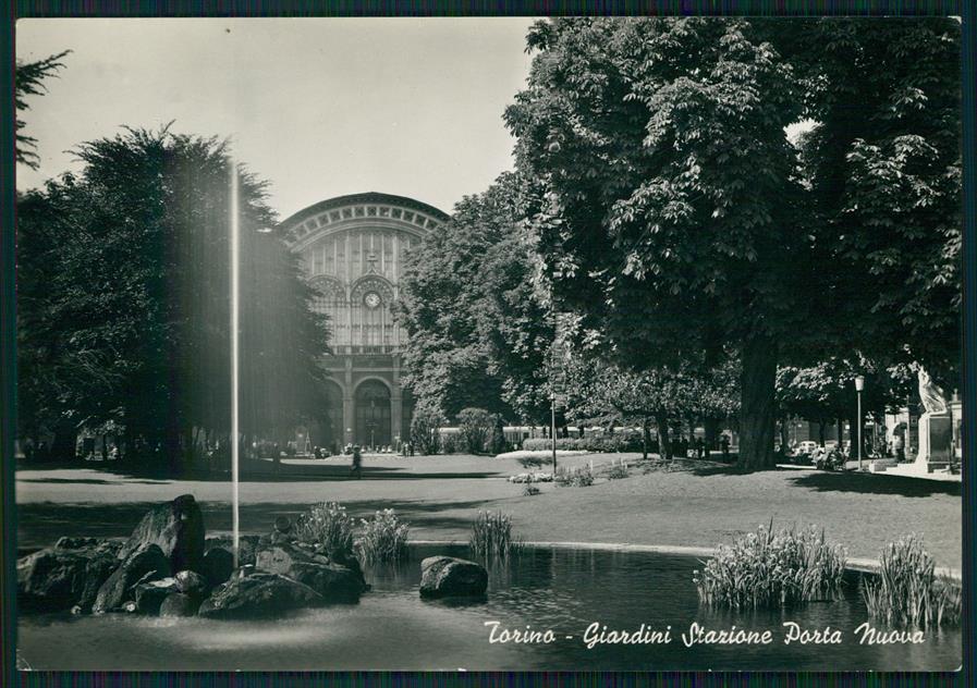 Torino città Stazione Porta Nuova Giardini Foto FG cartolina MZ3080 – fronte