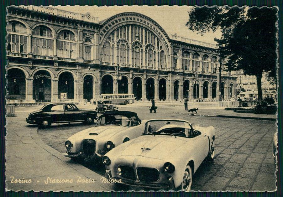 Torino città Stazione Porta Nuova Auto Corriera FG cartolina MZ3081 – fronte