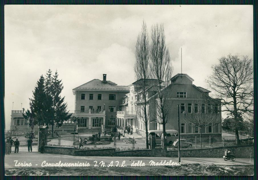 Torino Convalescenziario INAIL della Maddalena PIEGA Foto FG cartolina MZ3090 – fronte