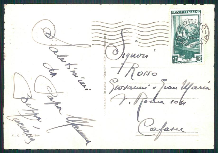 Torino città Stadio Mussolini FG cartolina MZ3136 – retro