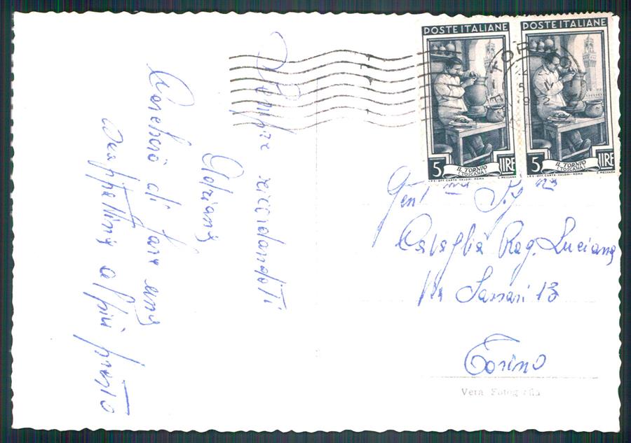 Torino città Il Po Monte Cappuccini Foto FG cartolina MZ3187 – retro