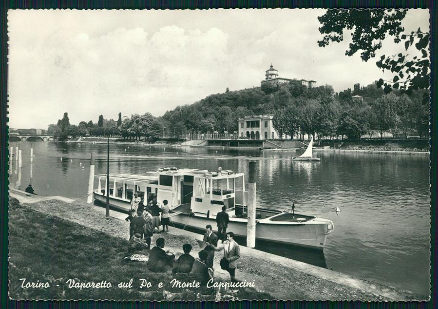 Torino città Vaporetto del Po Monte Cappuccini Foto FG cartolina MZ3208 – fronte