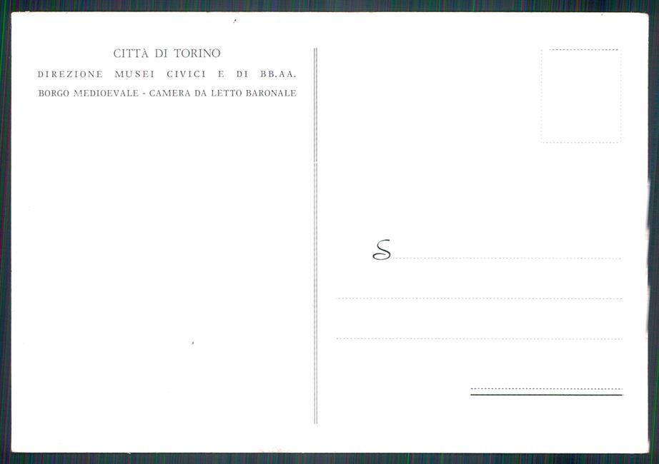 Torino città Borgo Medioevale Camera da Letto FG cartolina MZ3214 – retro
