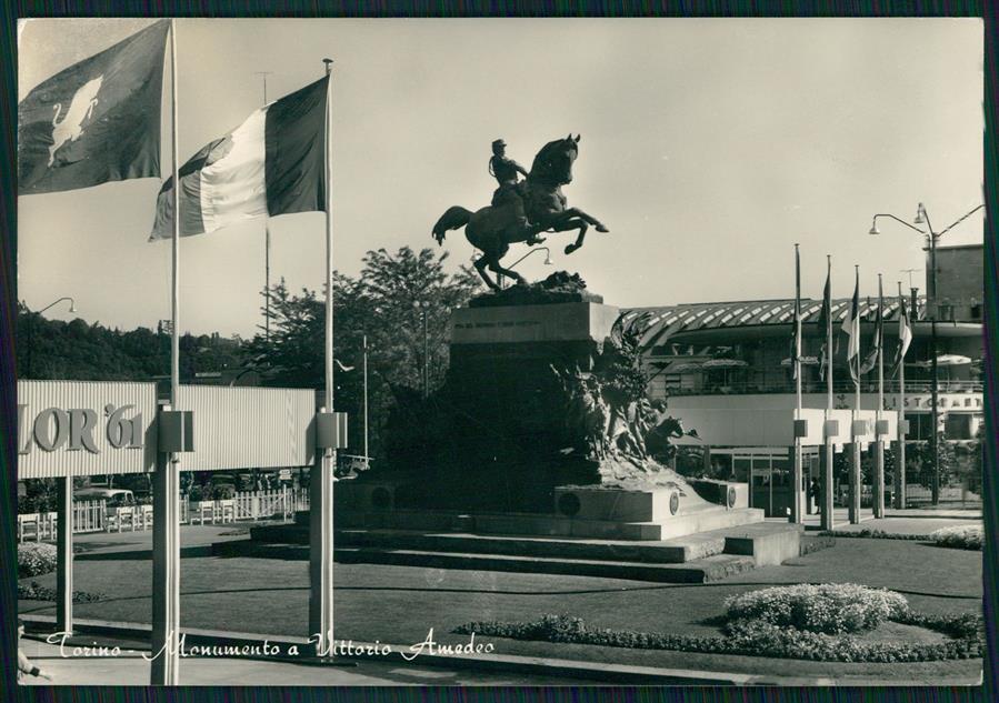 Torino città Monumento Vittorio Amedeo Foto FG cartolina MZ3252 – fronte