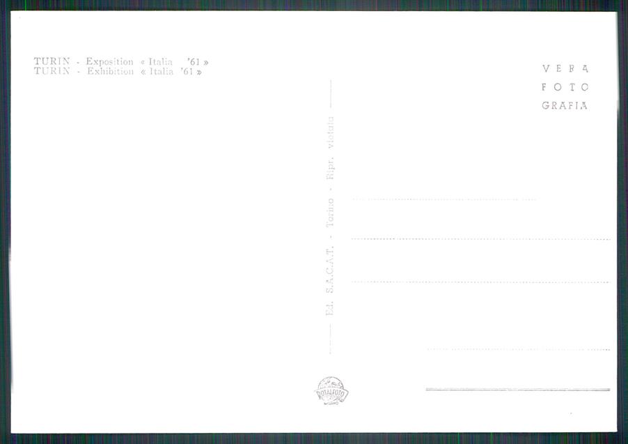 Torino città Esposizine Italia 61 Foto FG cartolina MZ3267 – retro
