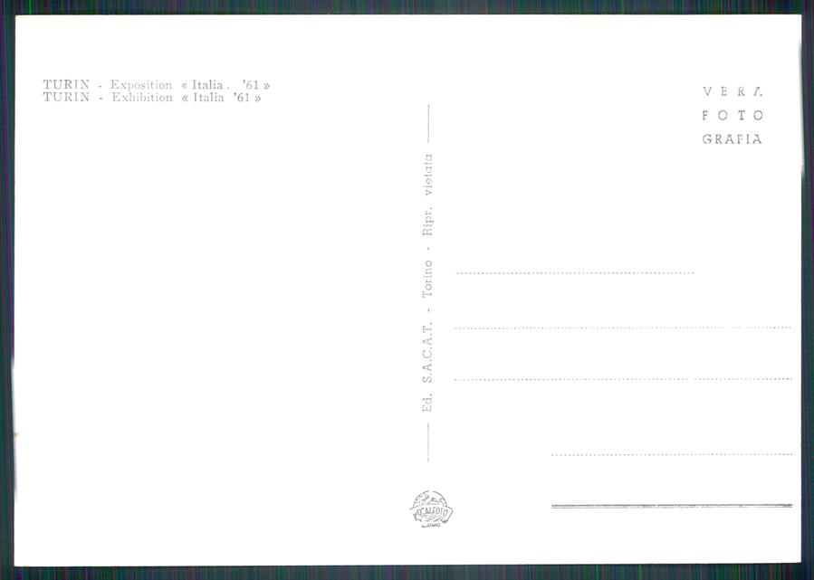 Torino città Esposizine Italia 61 Foto FG cartolina MZ3269 – retro