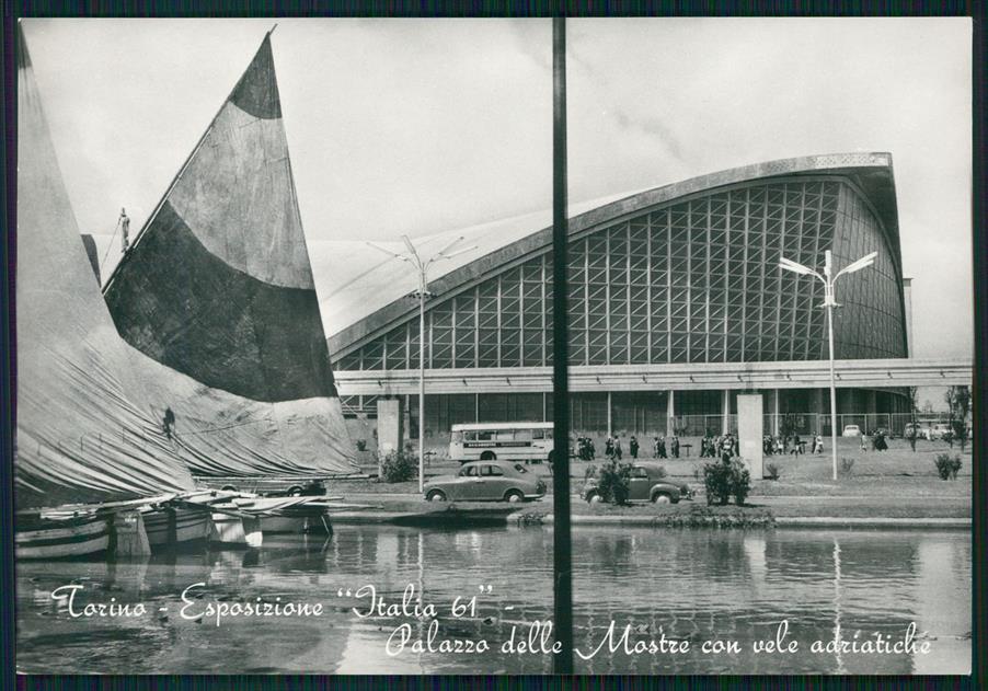 Torino città Esposizione Italia 61 Corriera Auto Barca Foto FG cartolina MZ3285 – fronte
