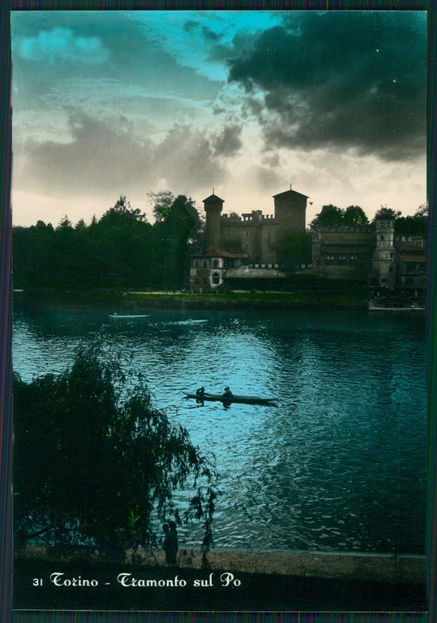 Torino città Po Chiaro di Luna Foto FG cartolina MZ3305 – fronte