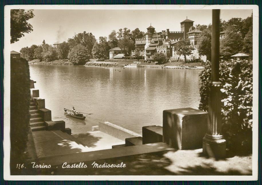 Torino città Castello Medioevale Po Foto FG cartolina MZ3306 – fronte