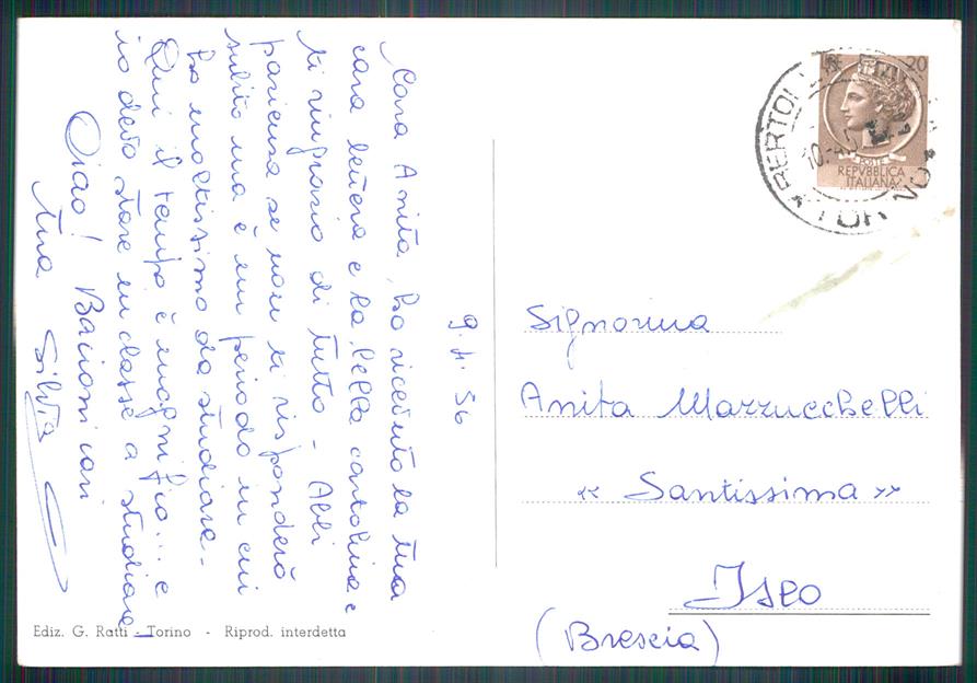 Torino città Colonia Mutilatini Don Gnocchi Foto FG cartolina MZ3337 – retro