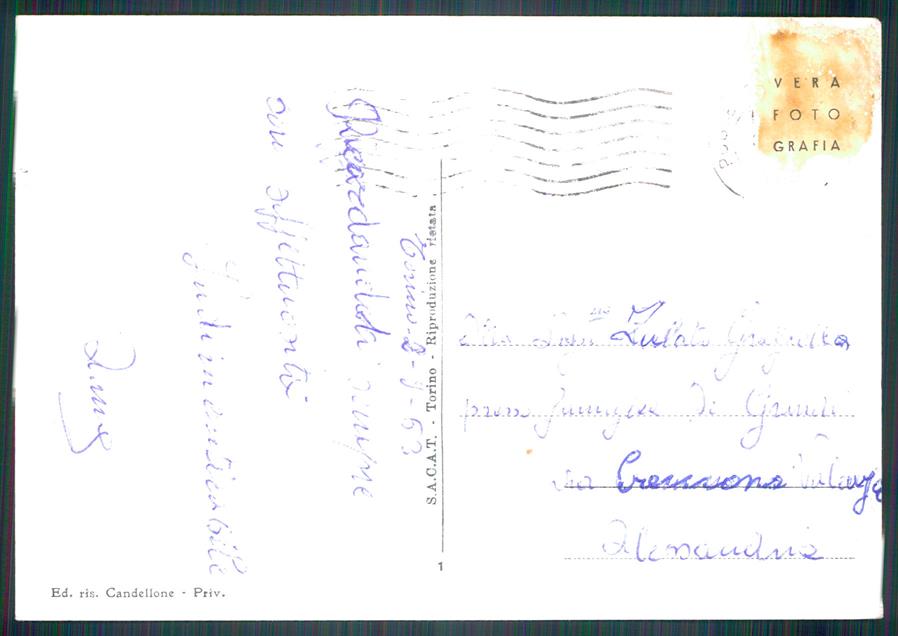 Torino città Chiesa Madonna Pilone Corso Casale Auto Foto FG cartolina MZ3365 – retro