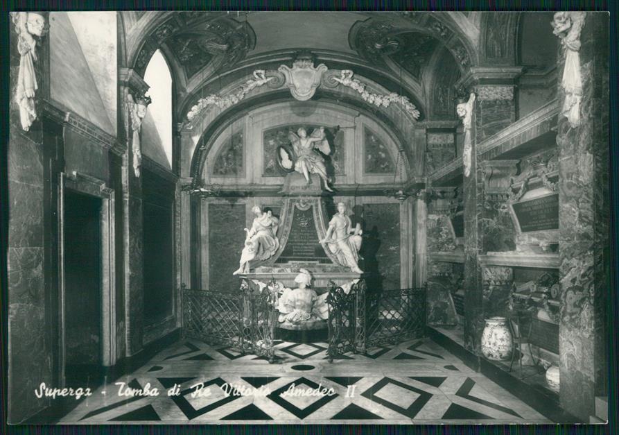 Torino Superga Tomba Re Umberto Amedeo II Foto FG cartolina MZ3405 – fronte