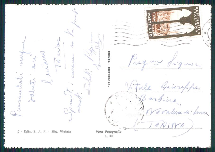 Torino città Po Monte dei Cappucini STRAPPINO Foto FG cartolina MZ3442 – retro