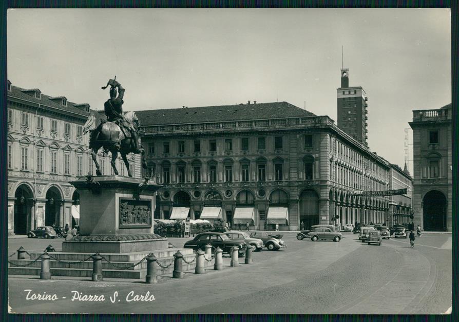 Torino città Piazza San Carlo Auto Foto FG cartolina MZ3458 – fronte