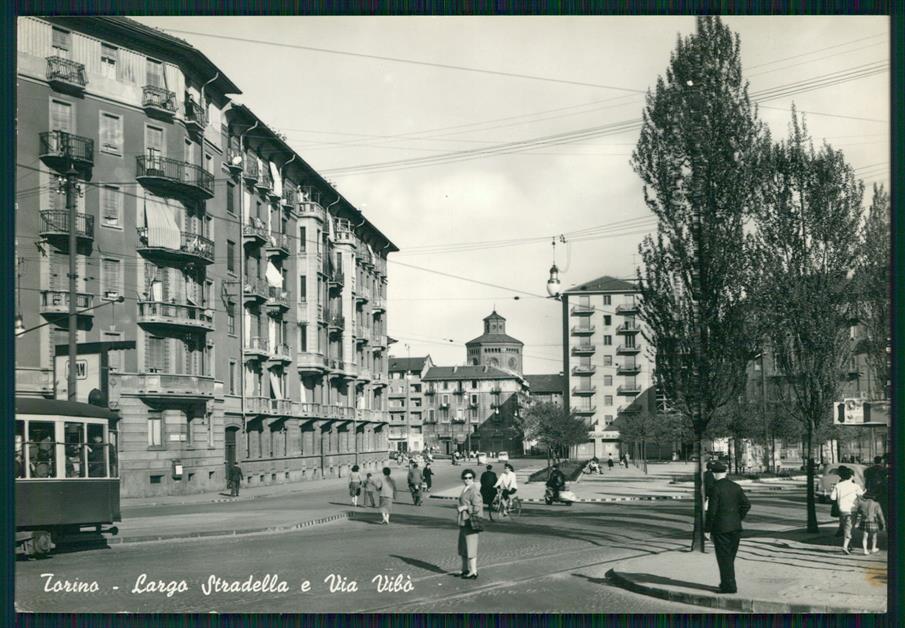 Torino città Largo Stradella Tram Foto FG cartolina MZ3464 – fronte