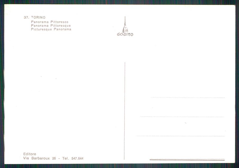 Torino città Panorama Foto FG cartolina MZ3481 – retro