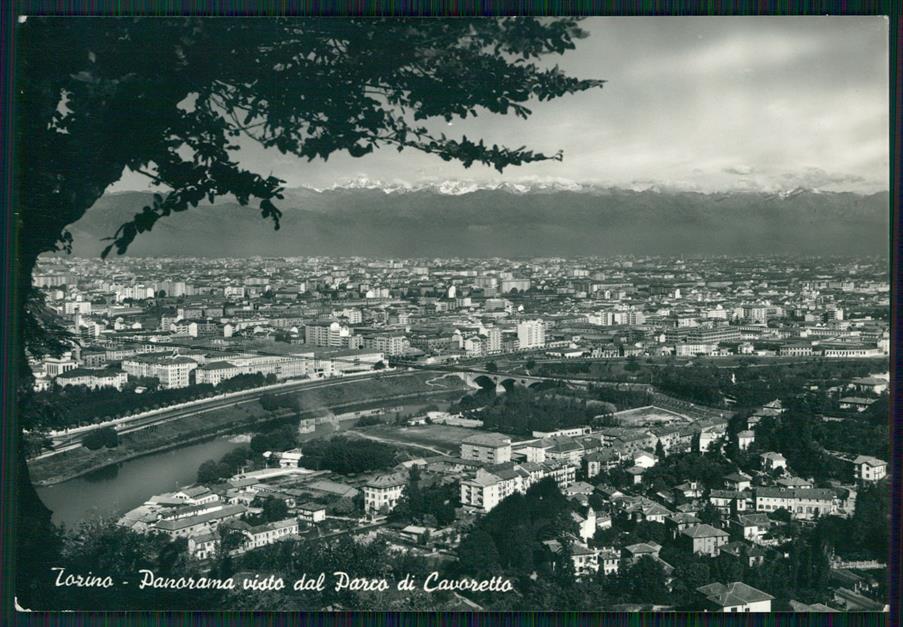 Torino città Panorama dal Parco di Cavoretto Foto FG cartolina MZ3495 – fronte
