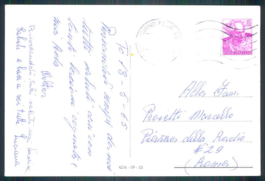 Torino città Lungo Po al Valentino Foto FG cartolina MZ3497 – retro