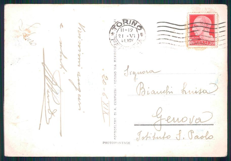 Torino città Le Strade di Foto FG cartolina MZ3513 – retro