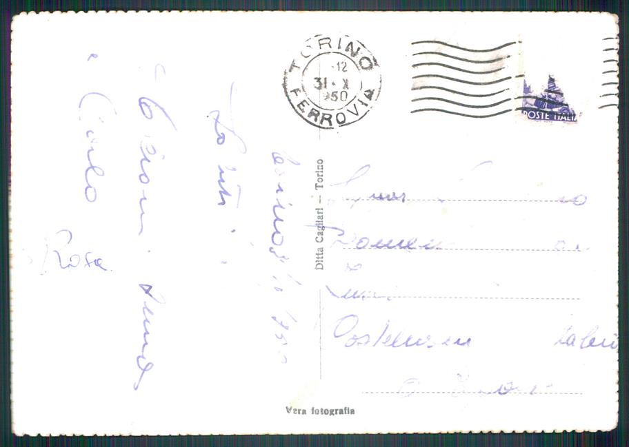 Torino città Saluti da PIEGA Foto FG cartolina MZ3514 – retro