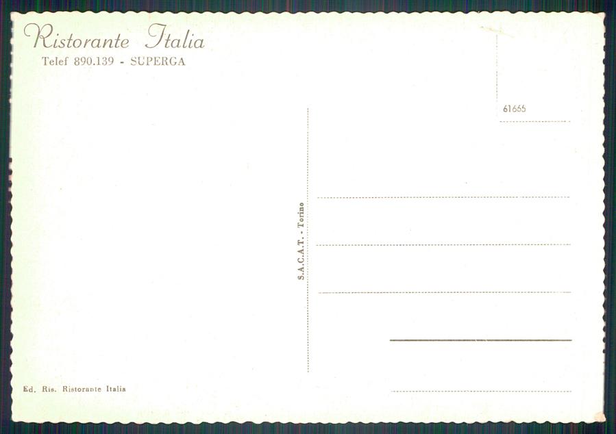 Torino Superga Ristorante Italia FG cartolina MZ3526 – retro