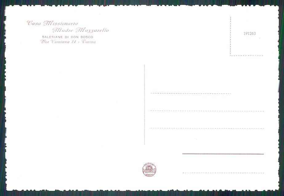 Torino città Casa Missonaria Madre Mazzarello FG cartolina MZ3575 – retro