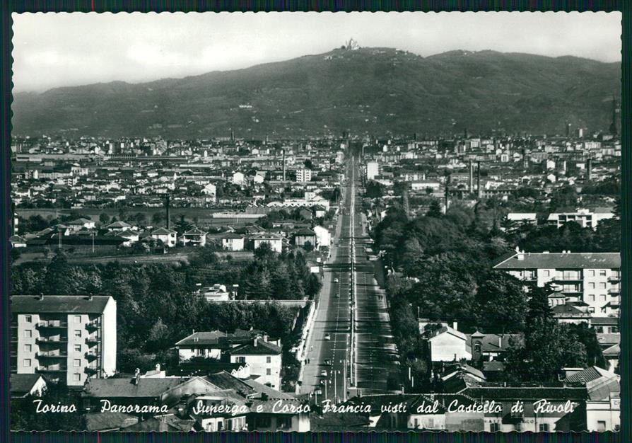 Torino città Panorama Superga Corso Francia Foto FG cartolina MZ3579 – fronte