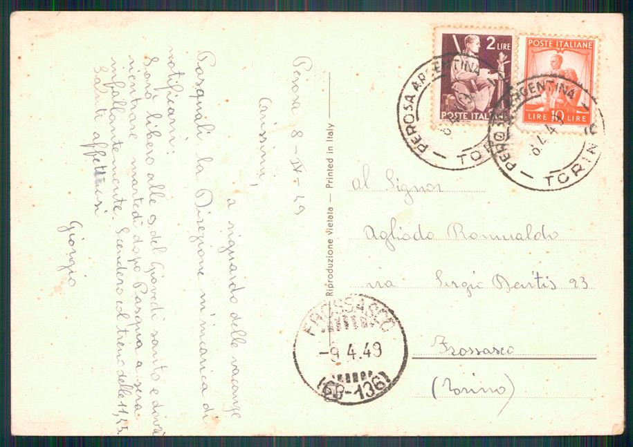 Torino città Santuaria Maria Ausiliatrice FG cartolina MZ3671 – retro