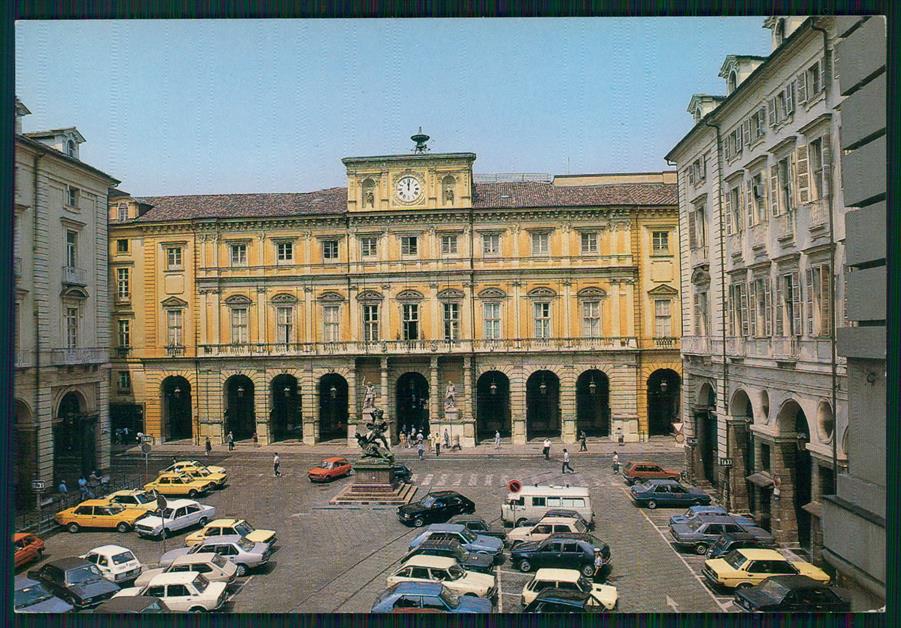 Torino città Piazza Palazzo Municipio Auto FG cartolina MZ3680 – fronte