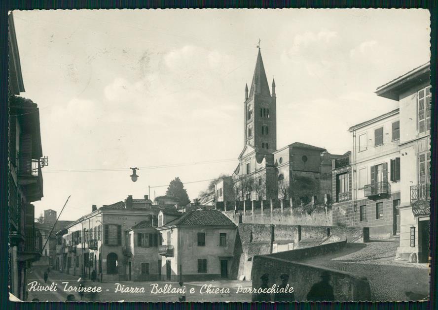 Torino Rivoli Piazza Bollani Chiesa Parrocchiale Foto FG cartolina MZ3727 – fronte
