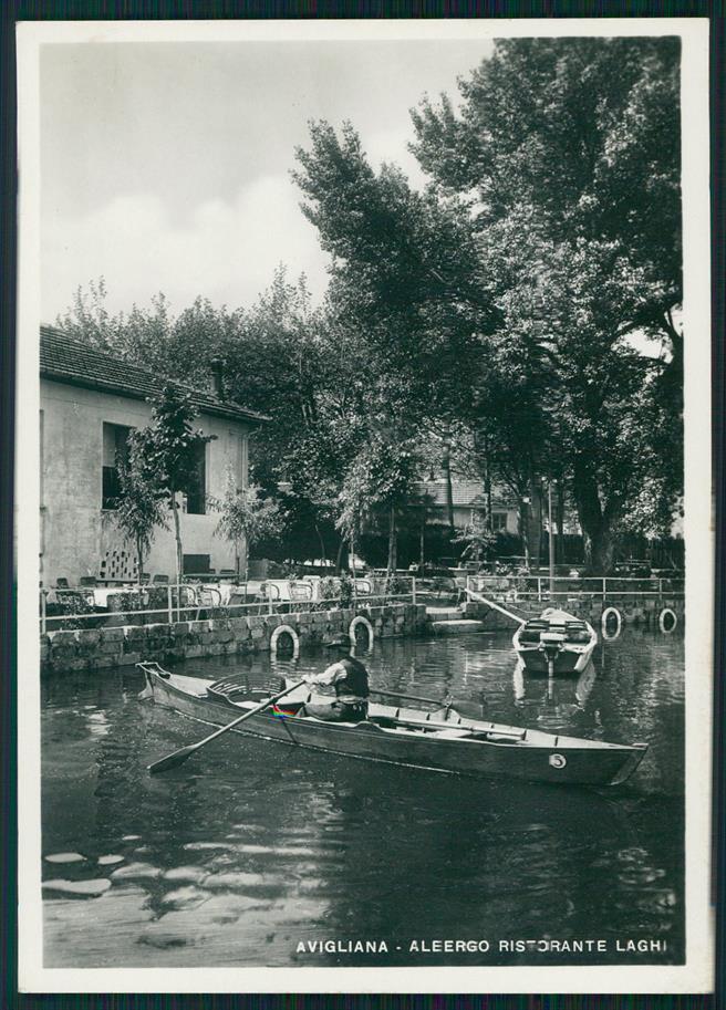 Torino Avigliana Albergo laghi Barche Foto FG cartolina MZ3748 – fronte