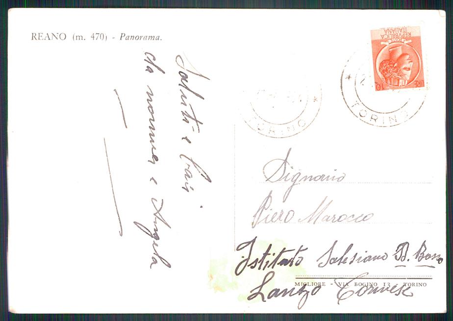 Torino Reano Panorama PIEGA Foto FG cartolina MZ3755 – retro