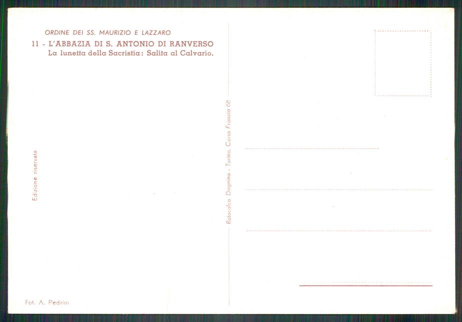 Torino Buttigliera Alta Ranverso Abbazia di FG cartolina MZ3763 – retro