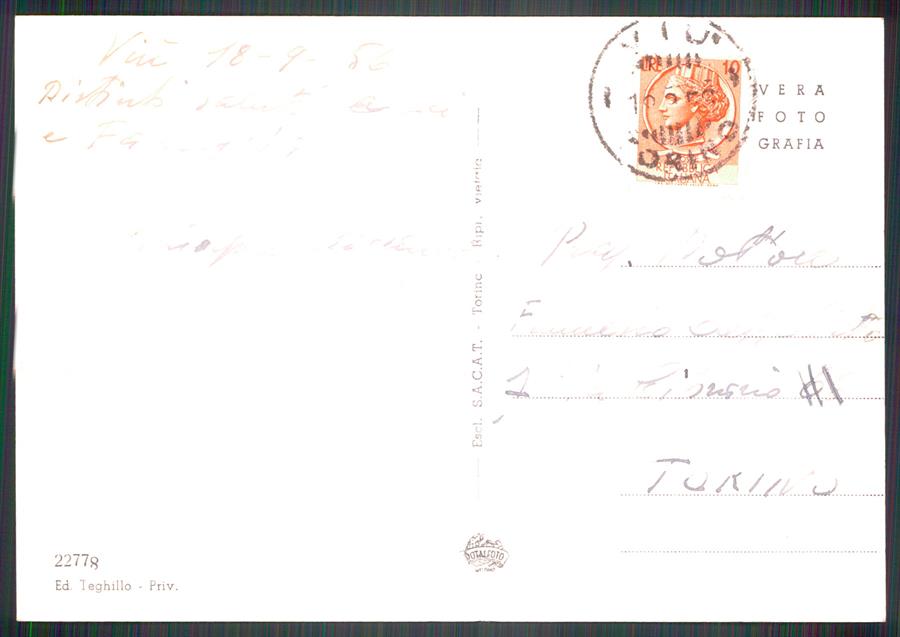 Torino Colle del Lys Foto FG cartolina MZ3783 – retro