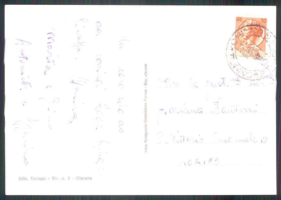 Torino Sacra San Michele Abbazia di Foto FG cartolina MZ3797 – retro