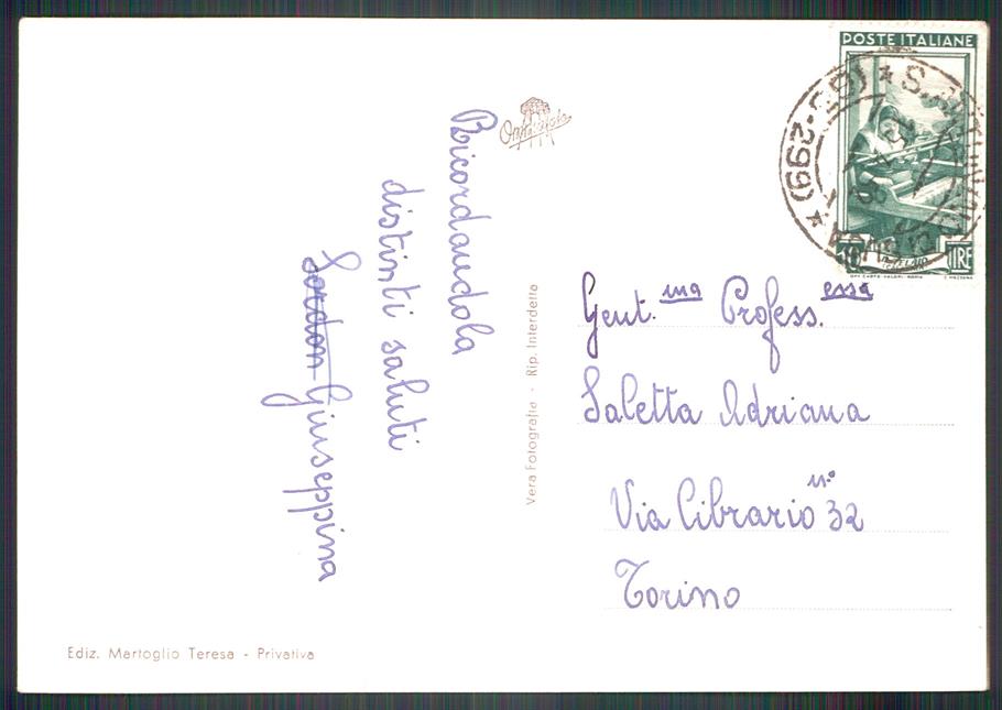Torino Sant'Antonio di Susa Panorama Foto FG cartolina MZ3802 – retro