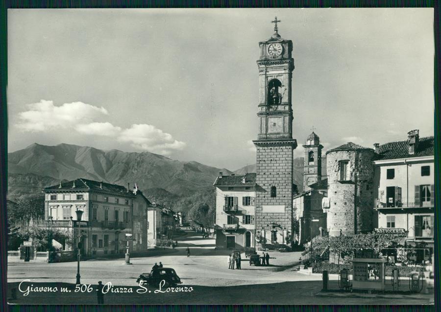 Torino Giaveno Piazza San Lorenzo Auto Foto FG cartolina MZ3807 – fronte
