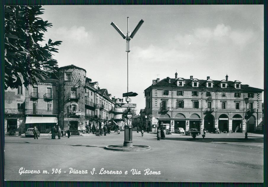 Torino Giaveno Piazza San Lorenzo Foto FG cartolina MZ3808 – fronte