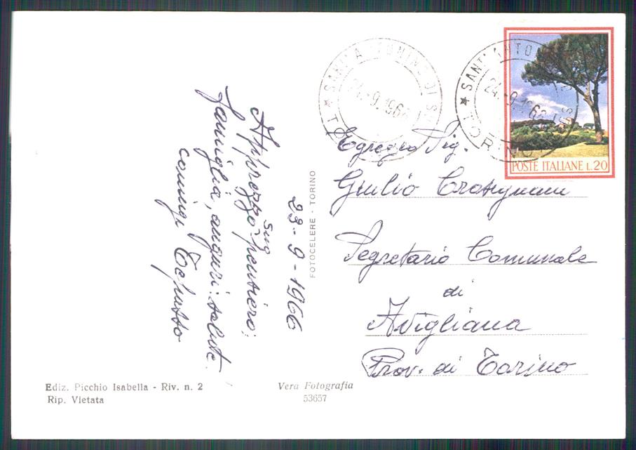 Torino Sant'Antonino di Susa Ponte sulla Dora Foto FG cartolina MZ3831 – retro