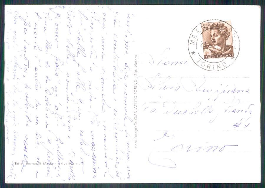 Torino Meana di Susa Foto FG cartolina MZ3854 – retro