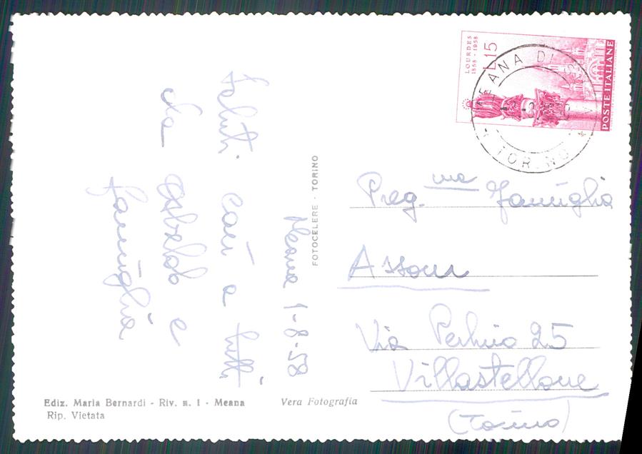 Torino Gravere La Losa Foto FG cartolina MZ3857 – retro