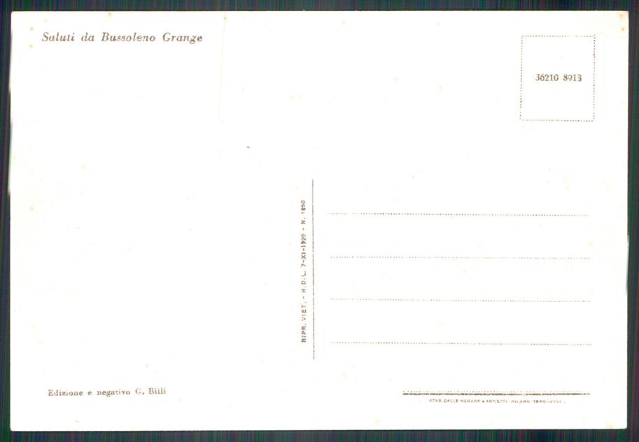 Torino Bussoleno Borgata Grange FG cartolina MZ3862 – retro